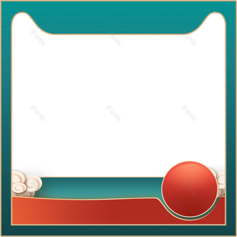 中国风主图图片,主图边框元素,PNG,免抠素材